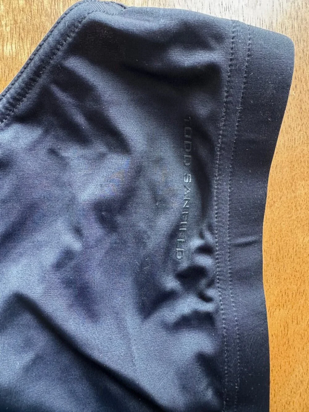Todd Sanfield Swim Brief Mens Small Black Onyx Sand Deep Swimsuit Solid NEW